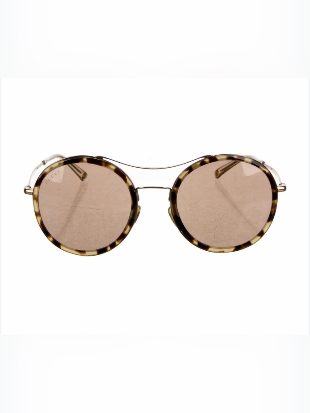 Gucci Tortoiseshell Round Sunglasses - Brown Lenses